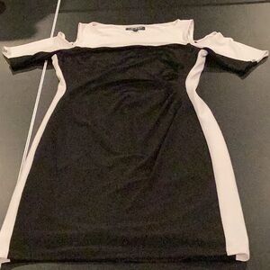 Ralph Lauren dress with cold shoulder and ruching at waist. Very good condition.